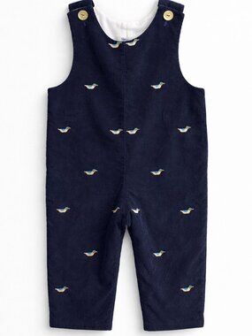 Glorimont Corduroy Jon Jon 3T Boys Navy Duck Embroidered Overalls Preowned
